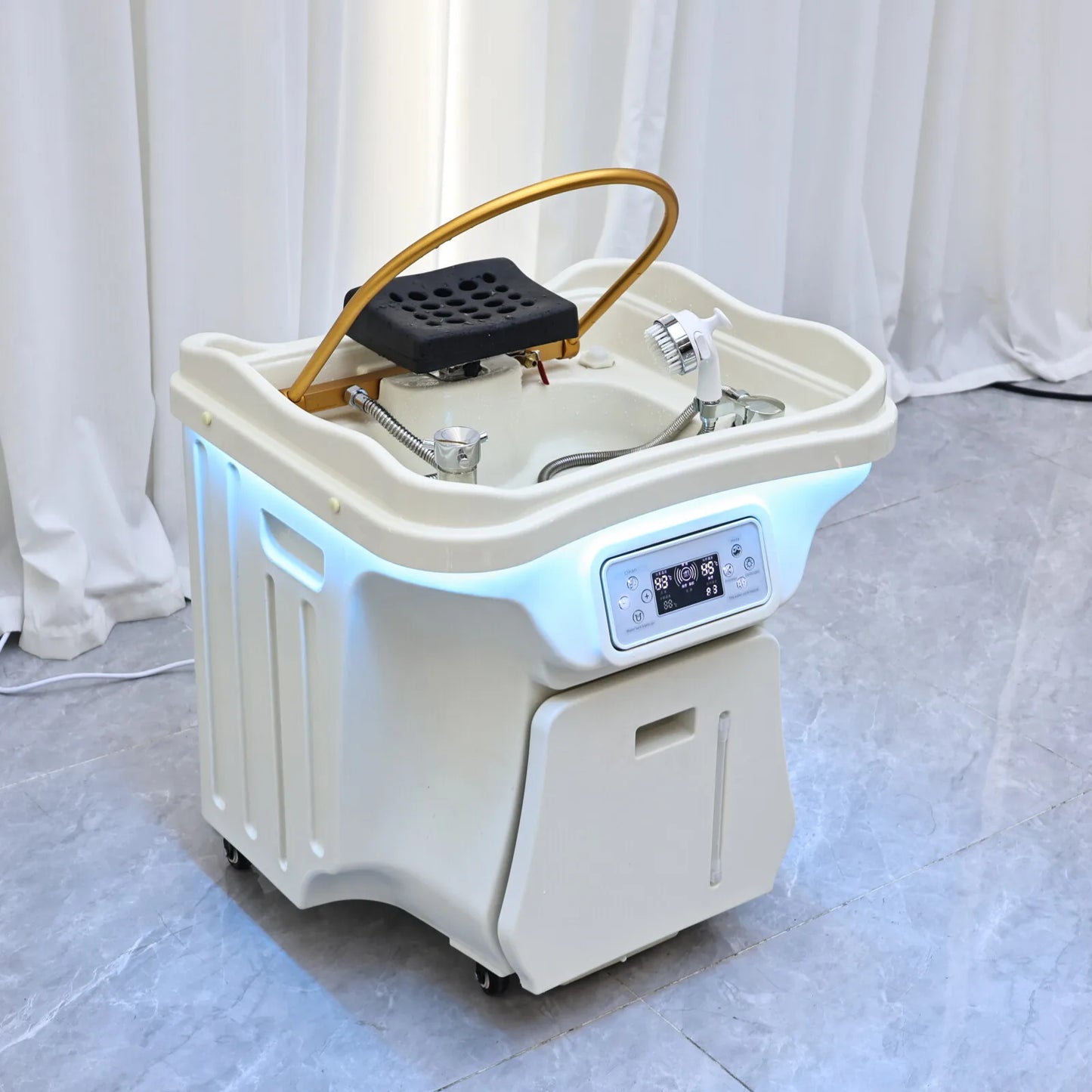 2026 Convenient Mobility Head SPA Shampoo Basin with 60L Water Storage Tank and 30L Waste Water Tank, Free Shipment from the USA