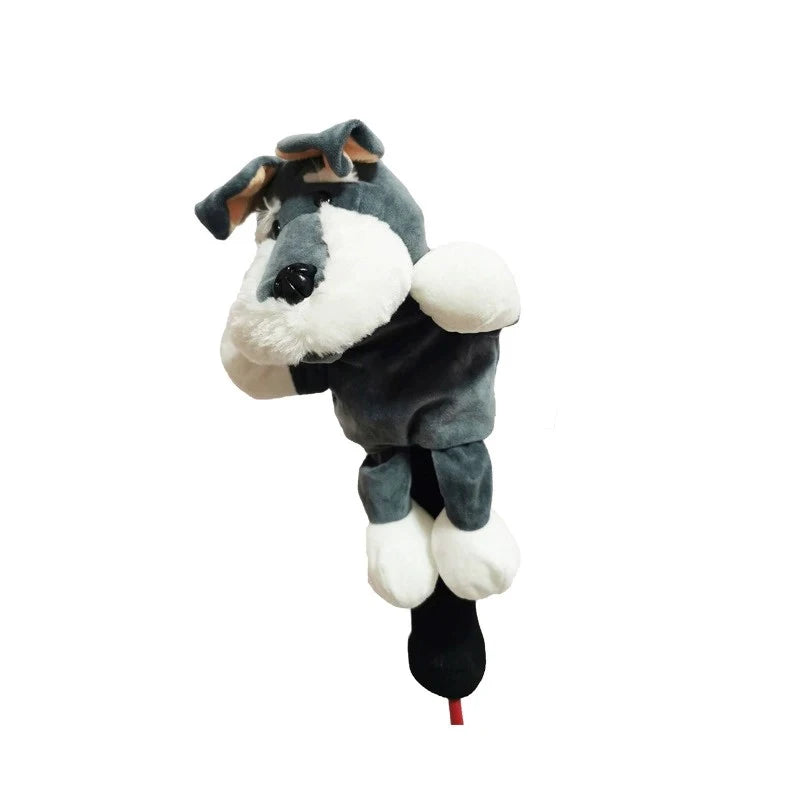 Golf Club Head Cover Animal Style Plush Protector for Woods Putters Soft Friction Prevention Golf Course Accessory