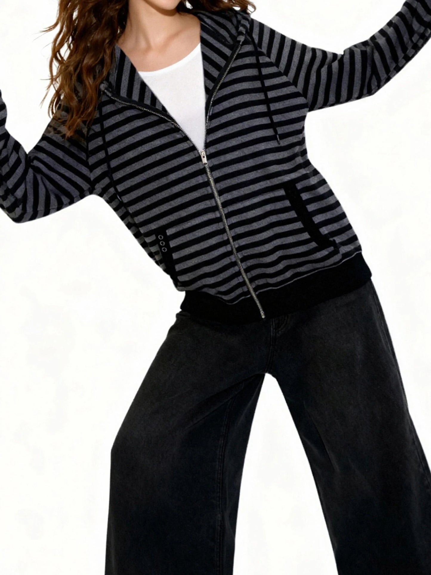 HiriginCN Women Lightweight Zip Up Hoodie With Pockets And Drawstring