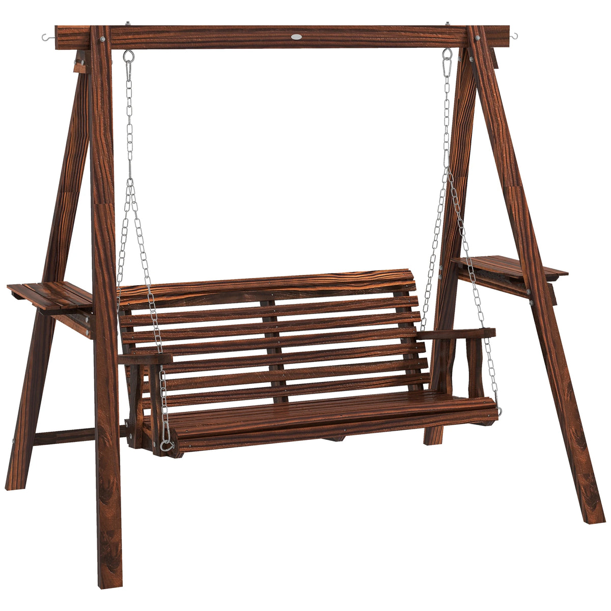 Outsunny Comfortable Outdoor Porch Swing Chair With Stand