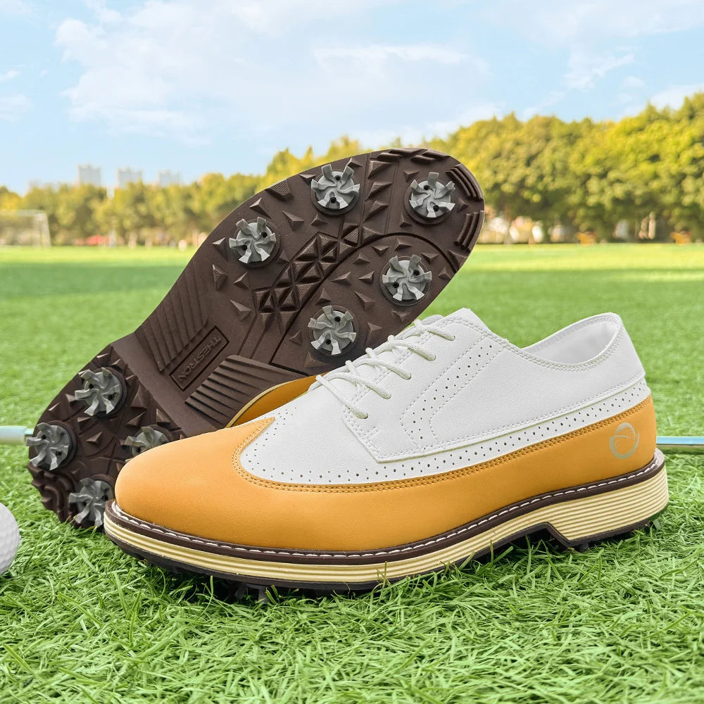 Lenox Golf Shoes Spikes for Men Walking Footwear Comfort