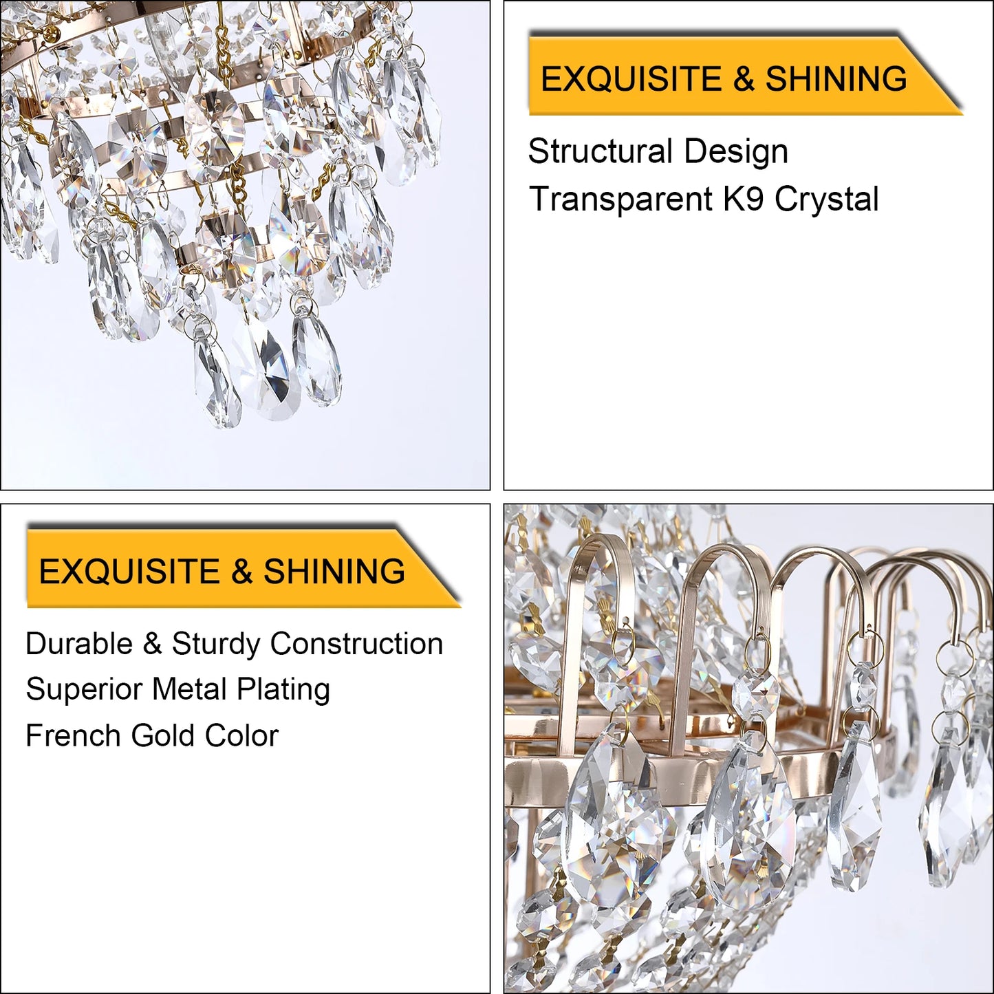 ARLGSITE Luxury Retro Crystal Chandelier European Imperial Style