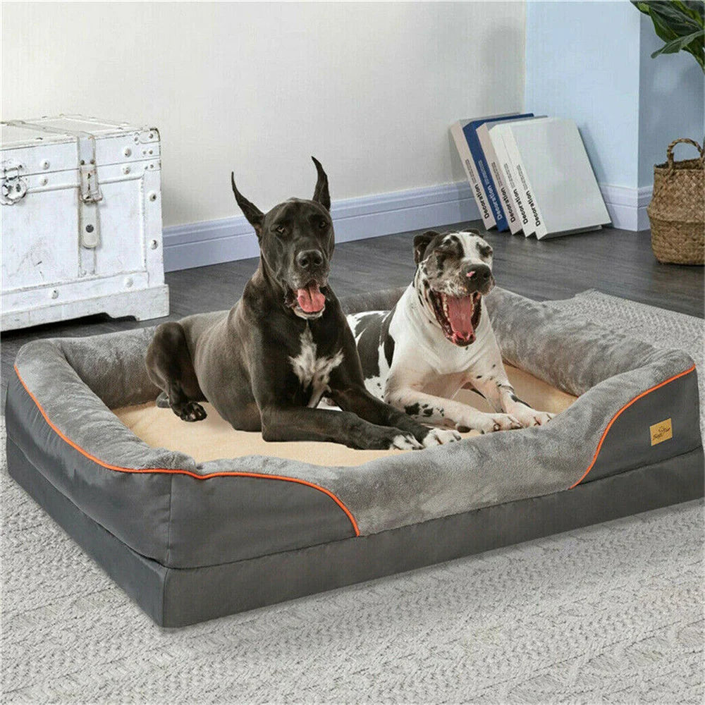BORWARTCN Jumbo Orthopedic Memory Foam Dog Bed With Removable Cover