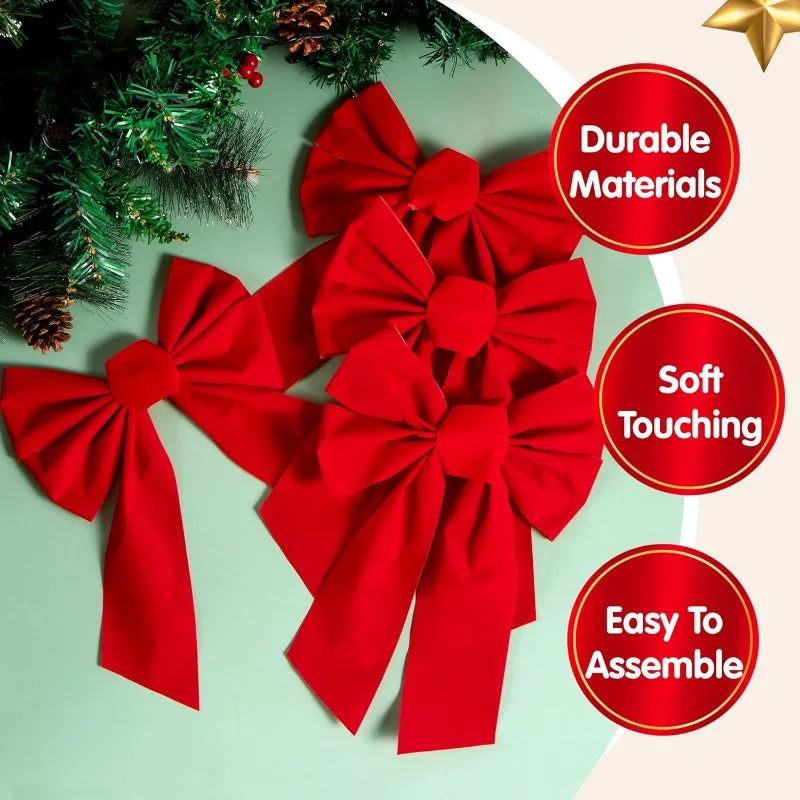Joyfy Premium Christmas Decorative Bows For Holiday Home Decor