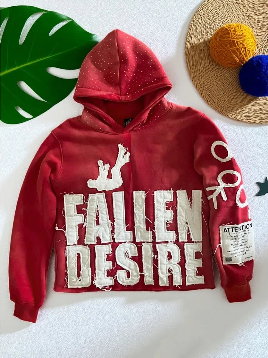 Letter Graphic Y2K Hoodie for Men Streetwear Essentials