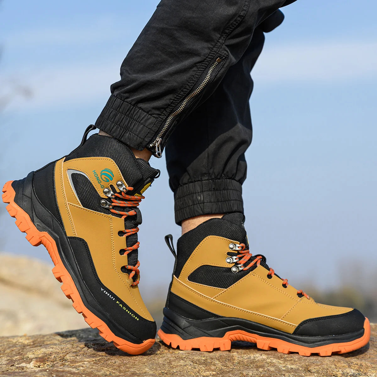 Veigar Mens Protective Work Shoes AntiPuncture Steel Toe Boots