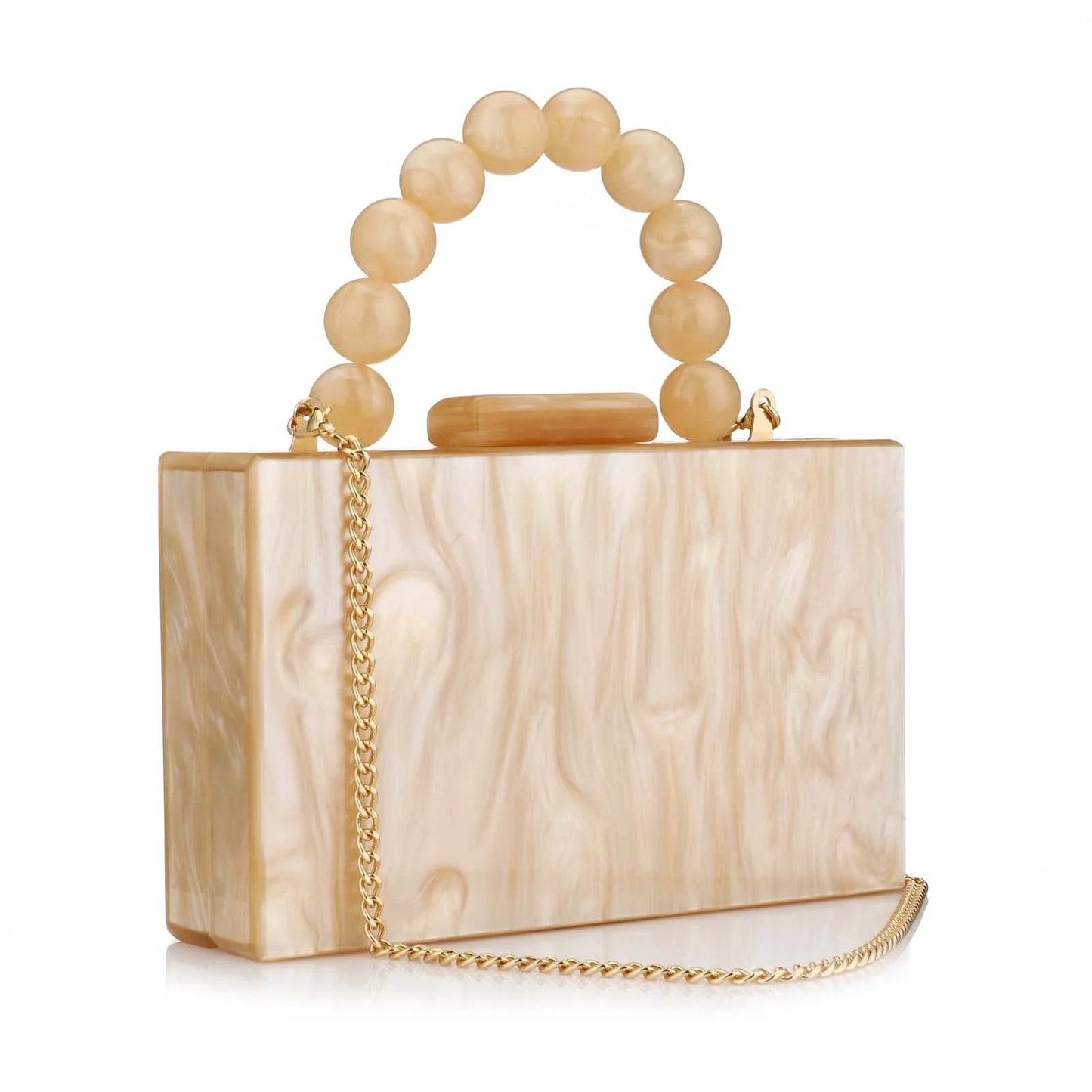 Acrylic Pearl Clutch Bag Small Square Bags Shopping Wedding Beach Evening Party Dinner Dress Purses PVC Women Purse
