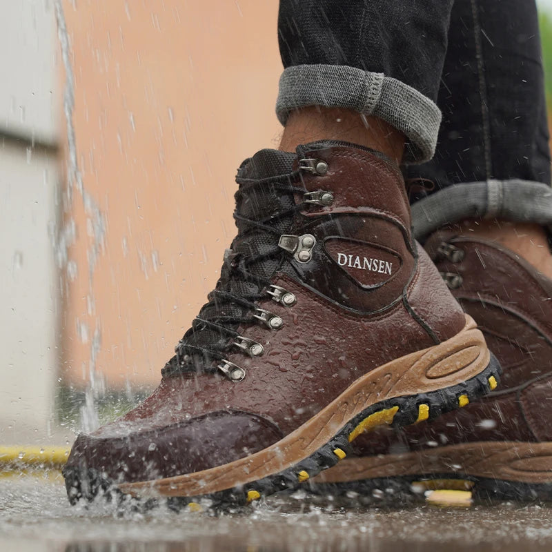 VEIGAR Waterproof Leather Indestructible Safety Boots For Men
