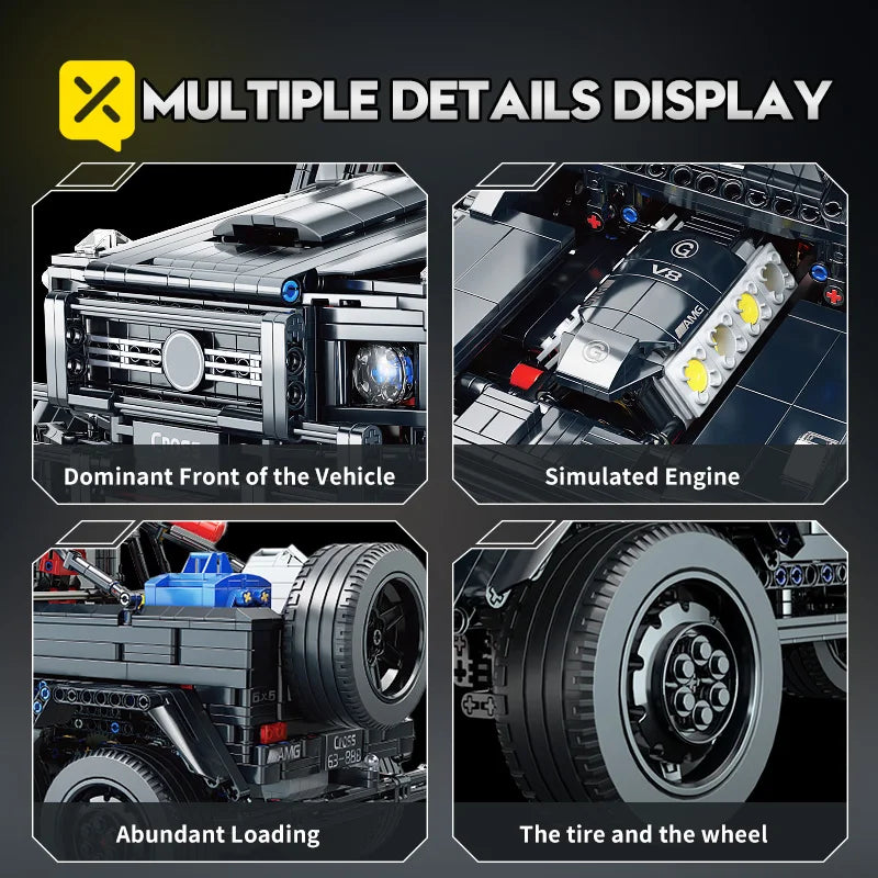 KAVOWORLD Off Road Truck Building Blocks With Suspension Gearbox
