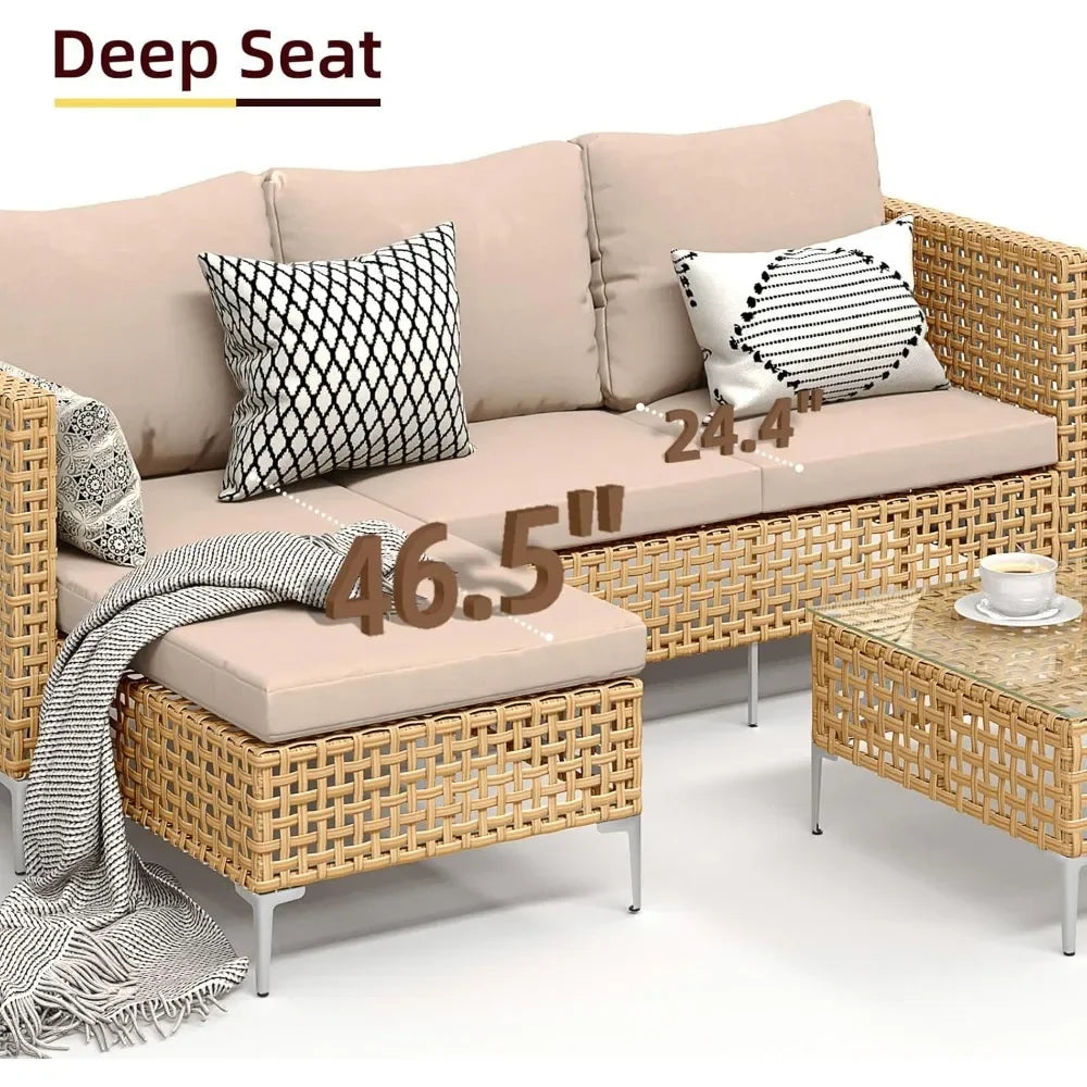 Chengwei Outdoor Conversation Set Rattan Sofa Patio Furniture