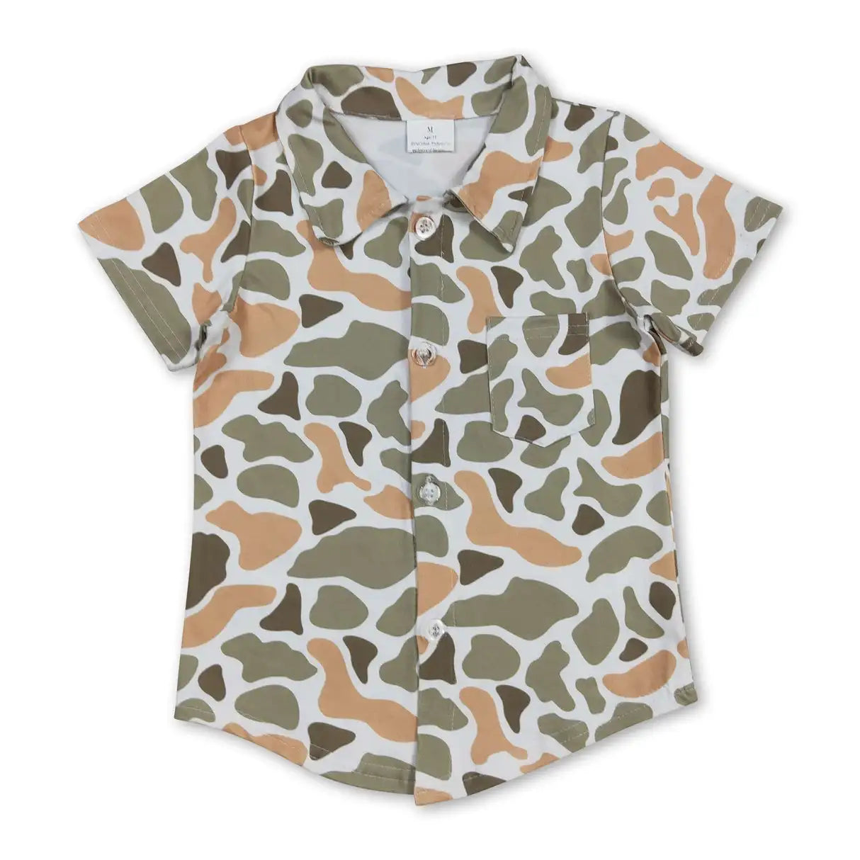 Sibling Baby Boys Short Sleeve Southern Hunting Camo Button Shirts Top