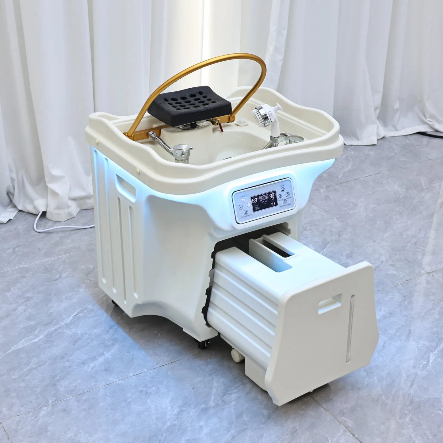 2026 Convenient Mobility Head SPA Shampoo Basin with 60L Water Storage Tank and 30L Waste Water Tank, Free Shipment from the USA