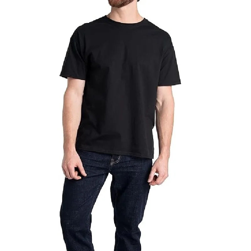 Mens Classic Cotton Blend Crew Neck T Shirts Short Sleeve