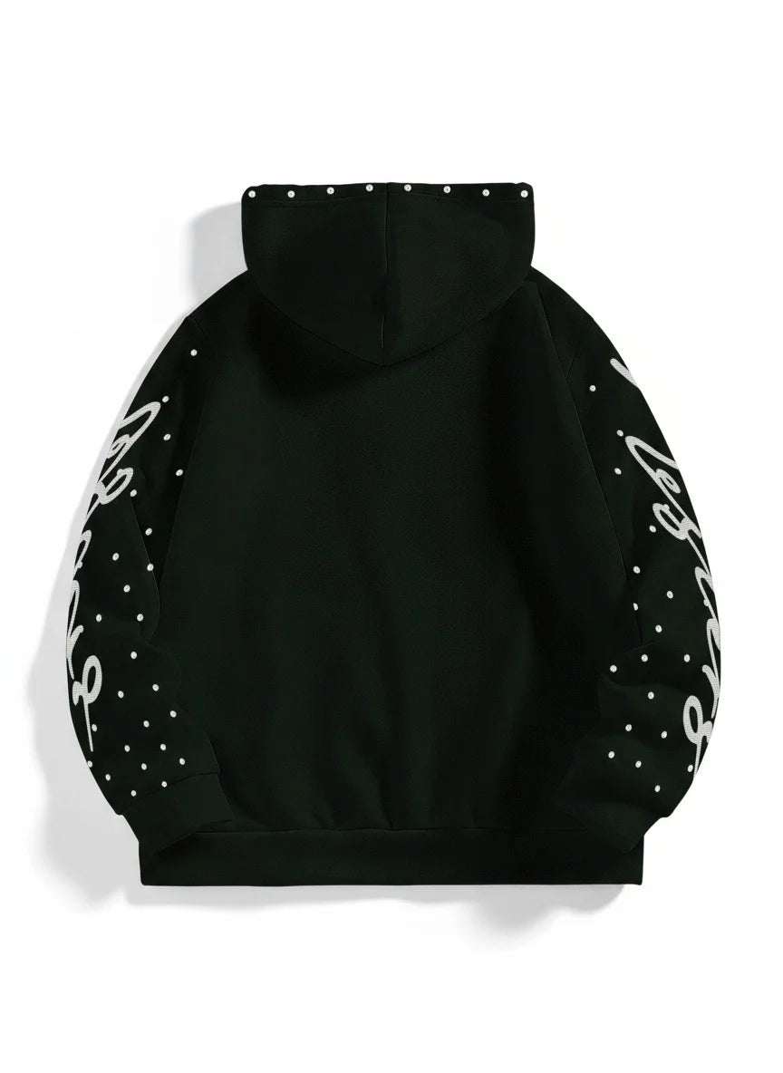 Casual Men's Hoodie With Diamond Pattern Three-Dimensional Design
