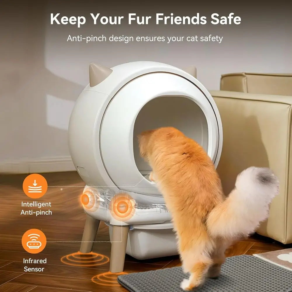 E2 Automatic Self Cleaning Litter Box For Cats With App