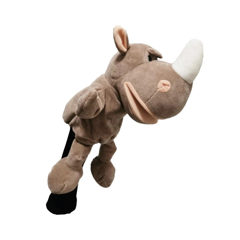 Golf Club Head Cover Animal Style Plush Protector for Woods Putters Soft Friction Prevention Golf Course Accessory