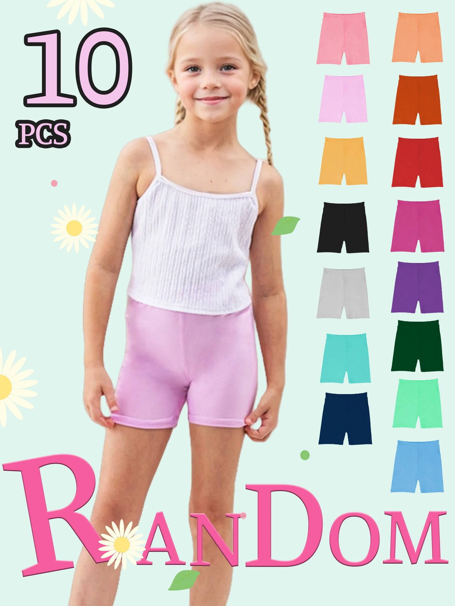 girls summer biker shorts pack