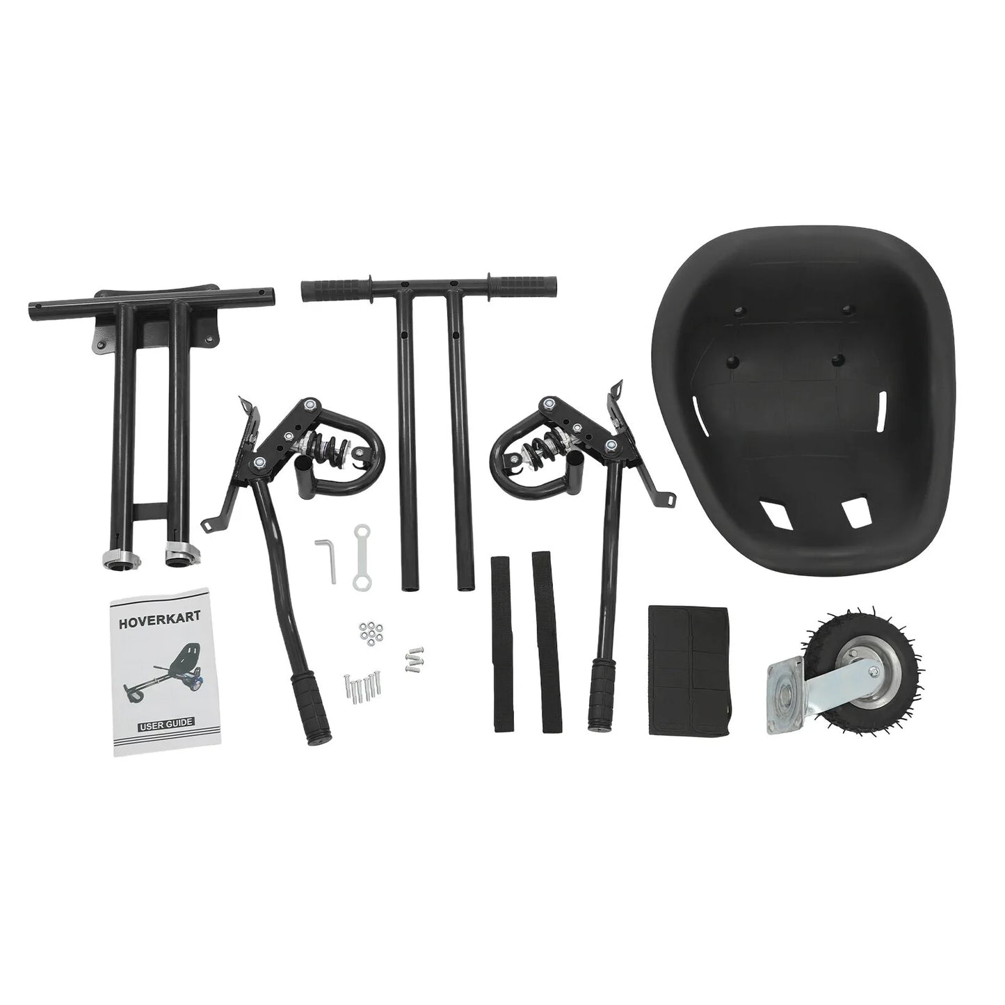 Adjustable Hoverboard Seat Attachment with Dual Shock Absorbers Ergonomic Design 220lbs Load Capacity for 6.5"-10" Scooters