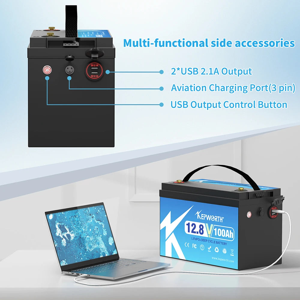 Kepworth 12V 100Ah LiFePO4 Battery With Upgraded BMS