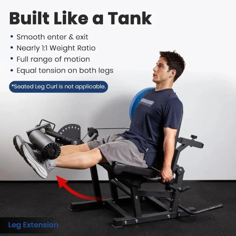 Discount Innovative design   Leg Extension and Curl Machine V4.0, 1100lbs Capacity Adjustable Seated Leg Extension, Lying Leg Cu