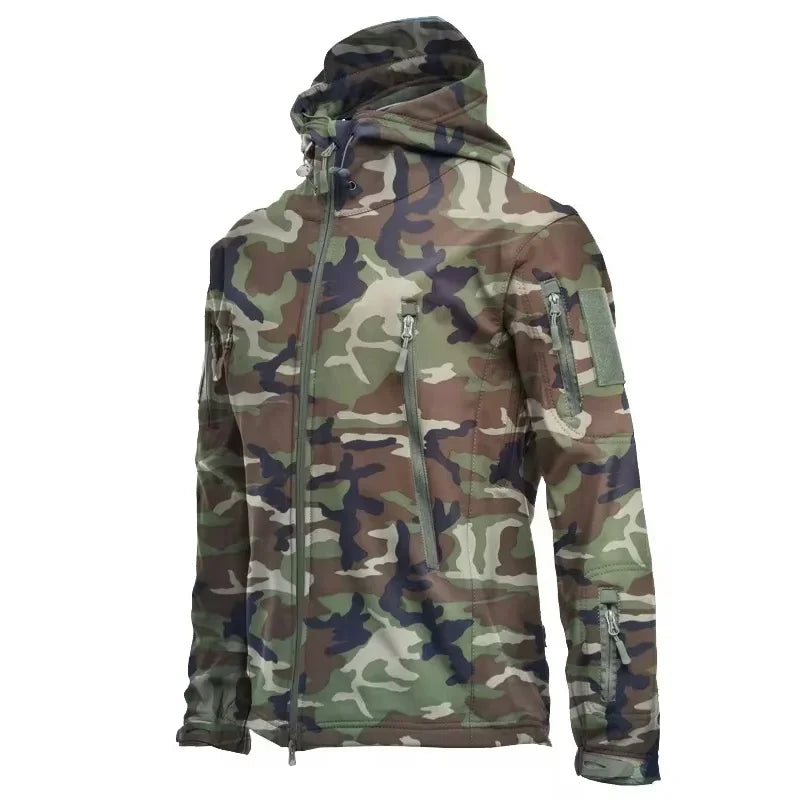 Military Shark Skin Soft Shell Jacket Men Tactical Windproof Waterproof