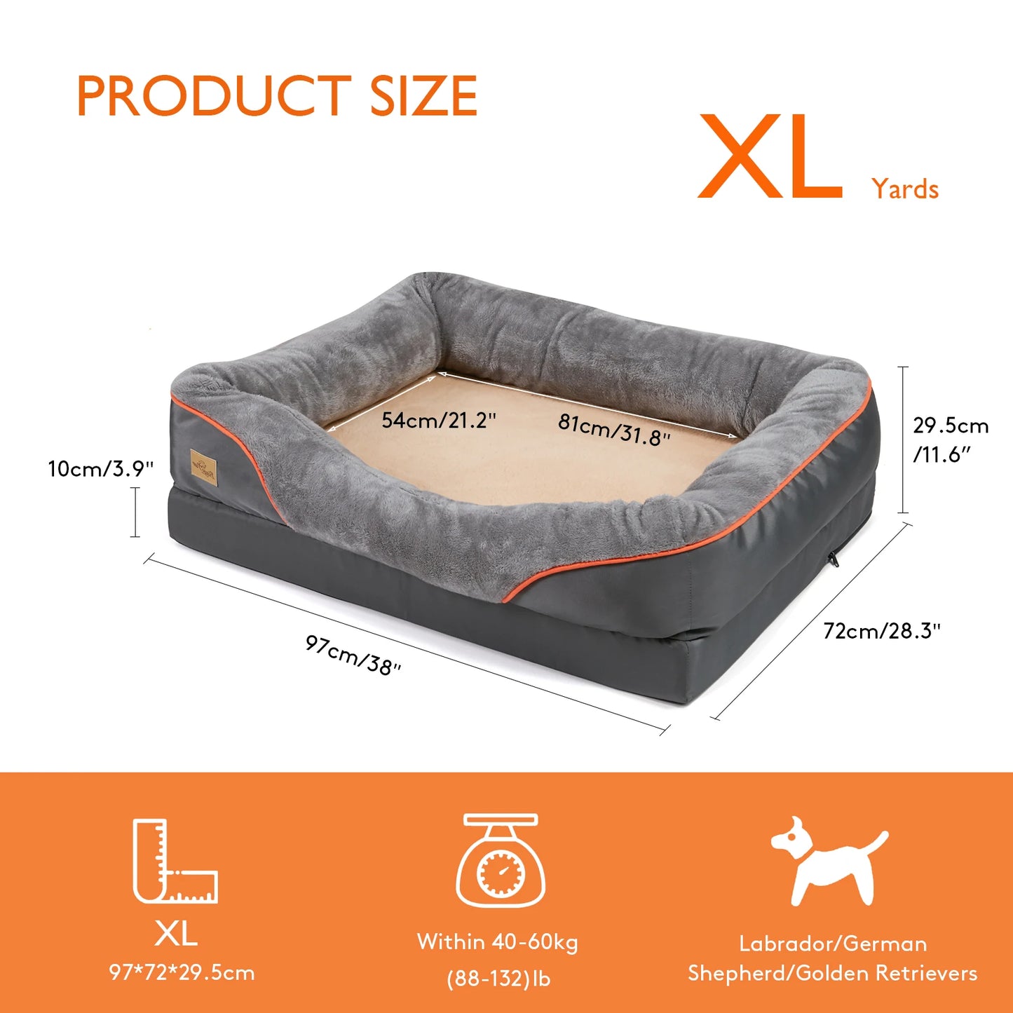 BINGOPAW Anti Allergy Dog Bed With Waterproof Removable Cover