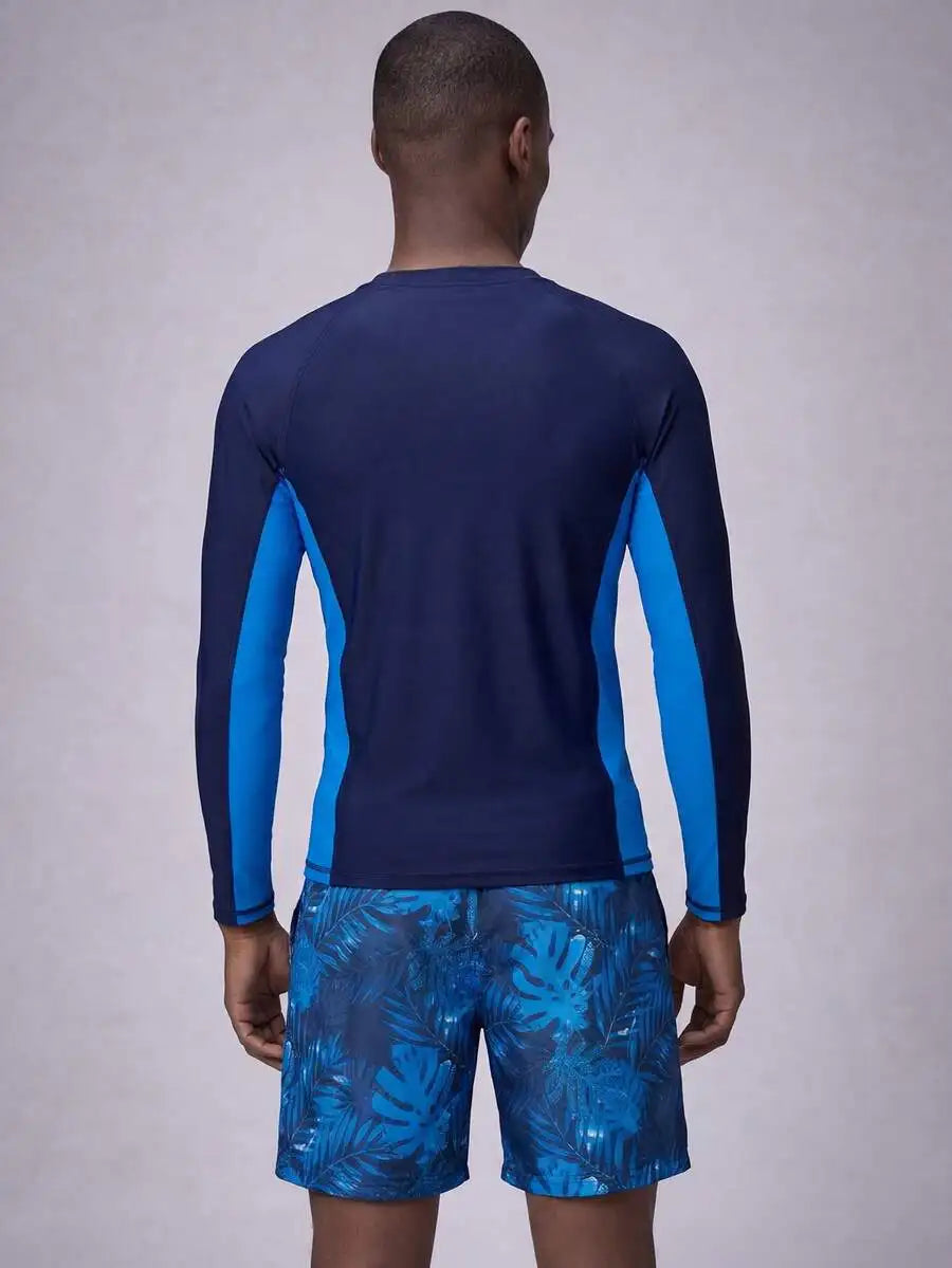 Mens Long Sleeve Rash Guard And Swim Shorts For Beachwear