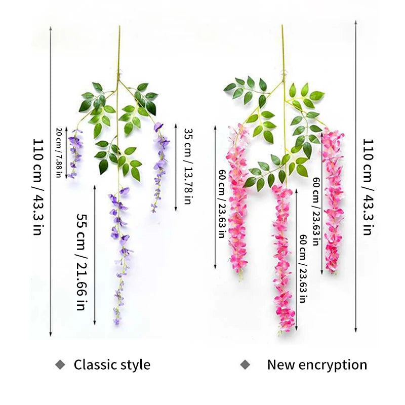 Guangdong Artificial Wisteria Garland for Wedding and Home Decor