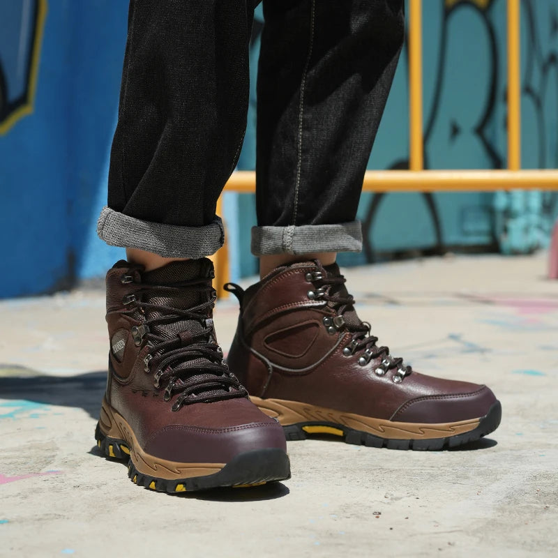 VEIGAR Waterproof Leather Indestructible Safety Boots For Men