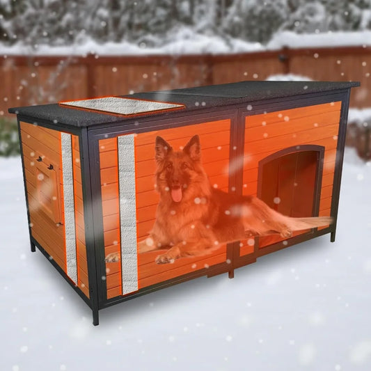 All-Weather Insulated Dog House Kennel for Outdoors