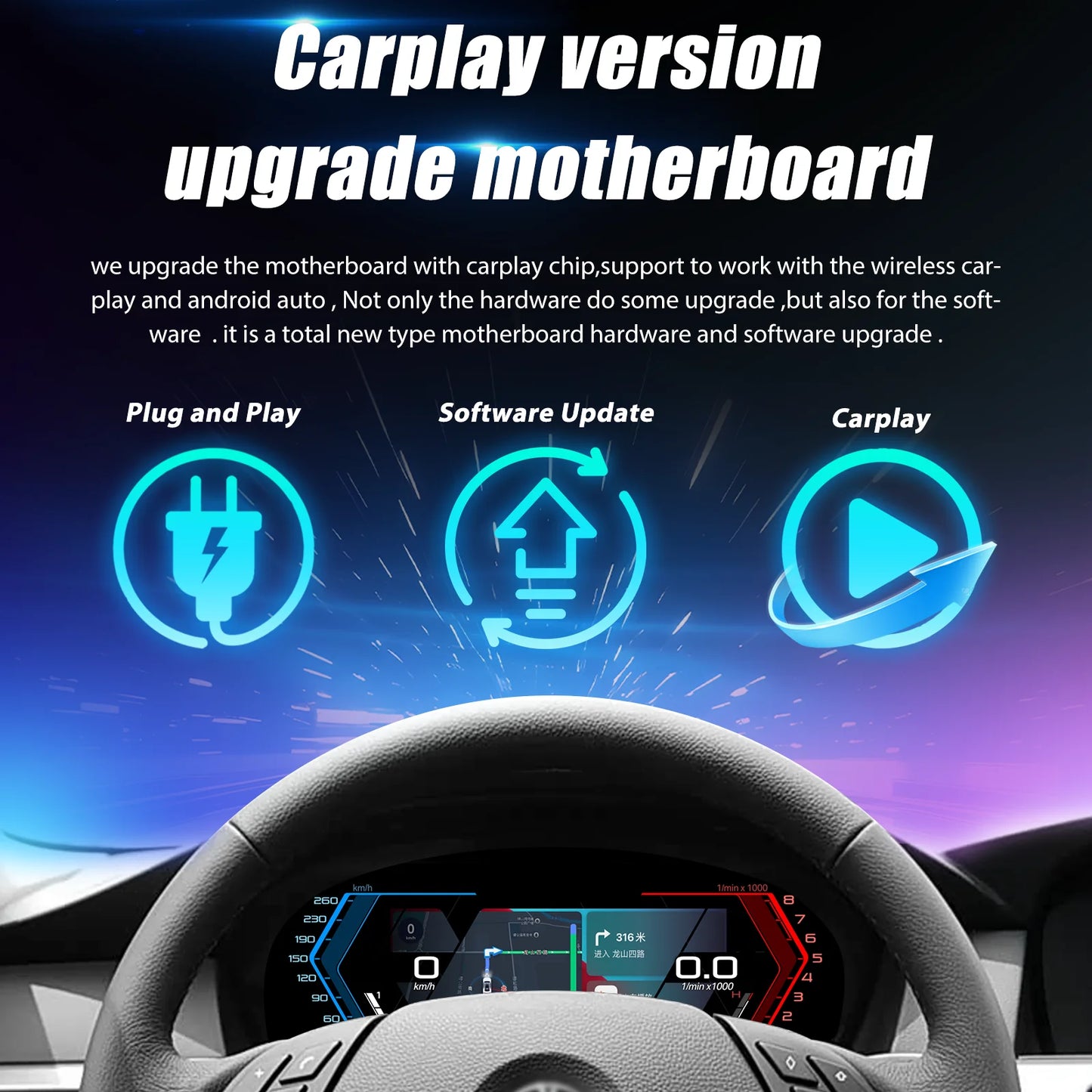 PRELINGCAR Auto LCD Dashboard BMW 3 Series E90 E91 E92