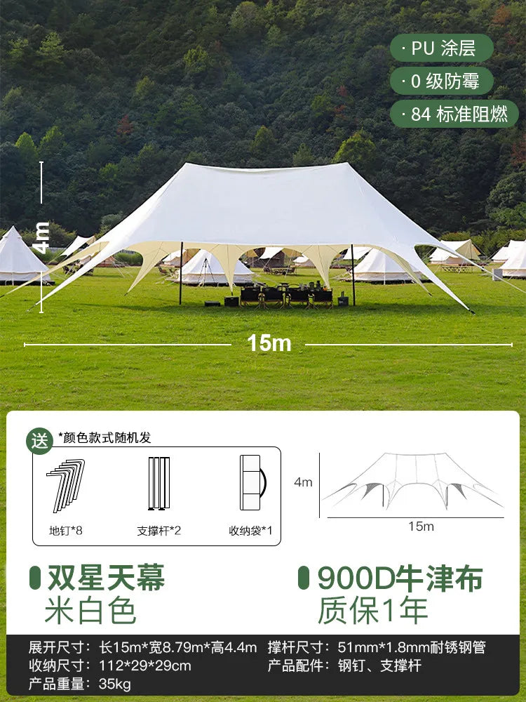 10m 15m 20m Durable UV Resistant Waterproof Windproof Heavy Duty Outdoor Sun Shade  Marquee Party Canopy Tent for Wedding Events