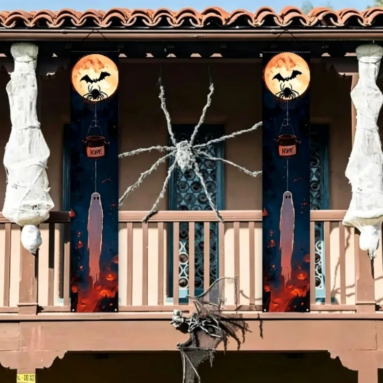New Halloween Couplets, Ghost Festival Banners, Outdoor Courtyard Festive Event Party Atmosphere Background Decorations