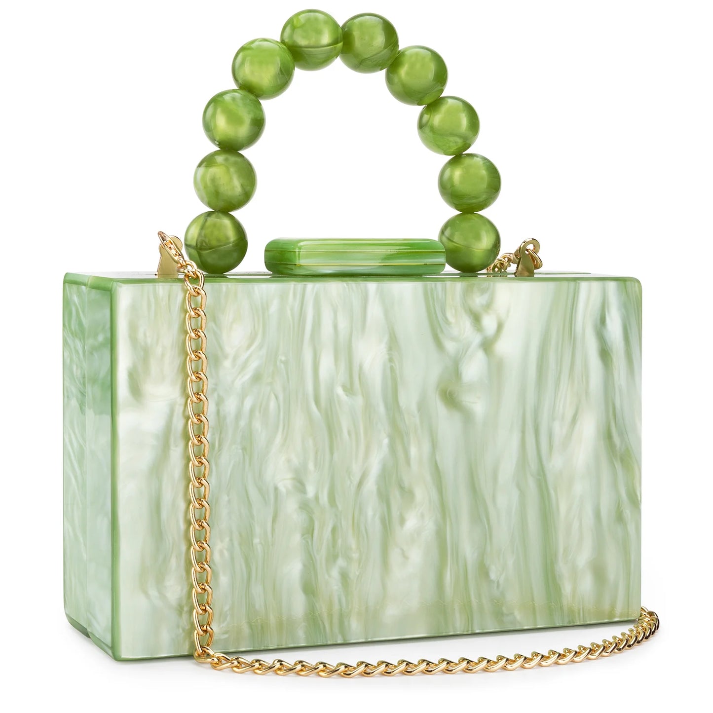 Acrylic Pearl Clutch Bag Small Square Bags Shopping Wedding Beach Evening Party Dinner Dress Purses PVC Women Purse