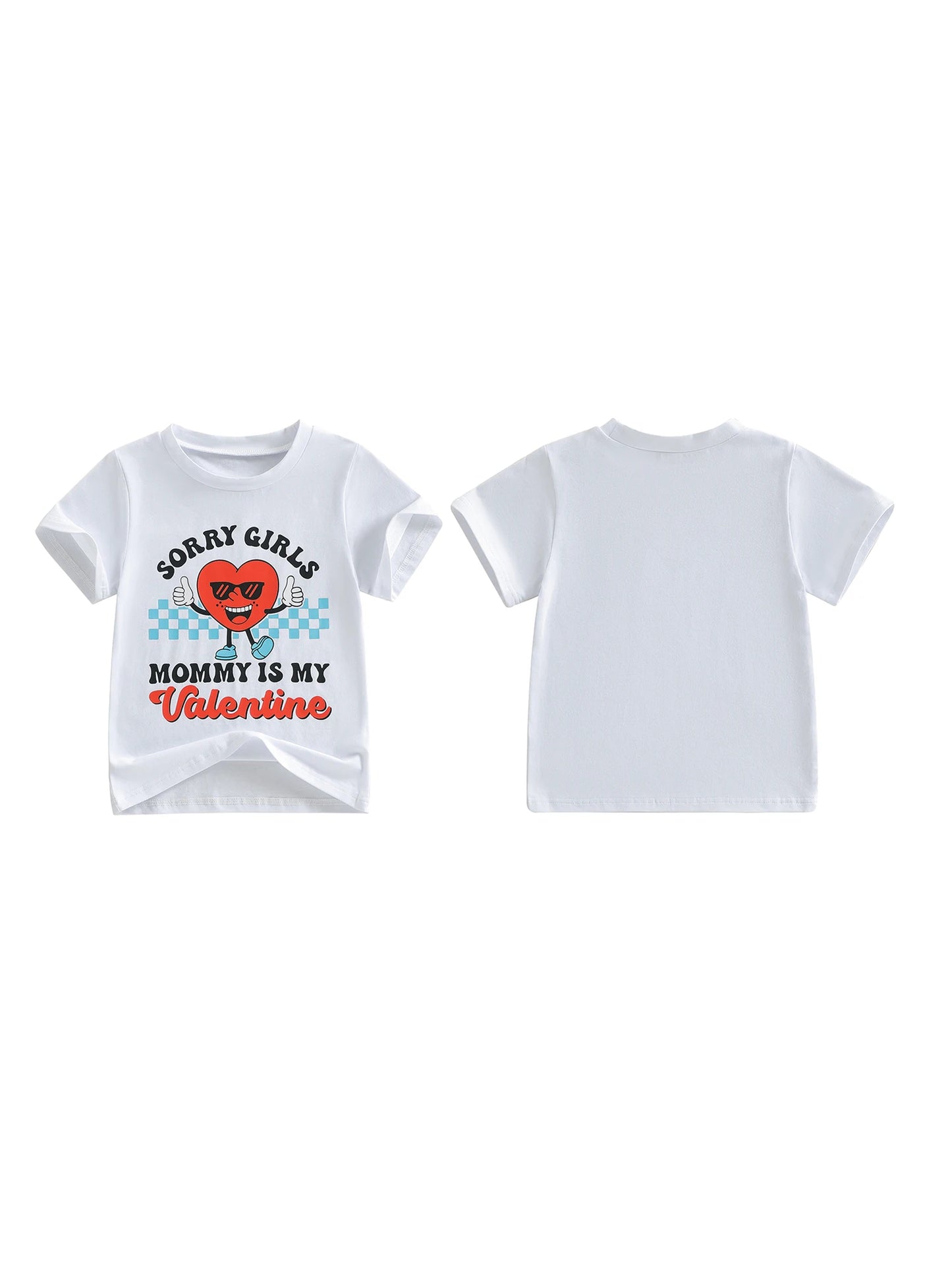 Cute Toddler Boys Valentine s Day T-Shirts with Stylish Heart Print and Crew Neck - Short Sleeve Tops for Kids