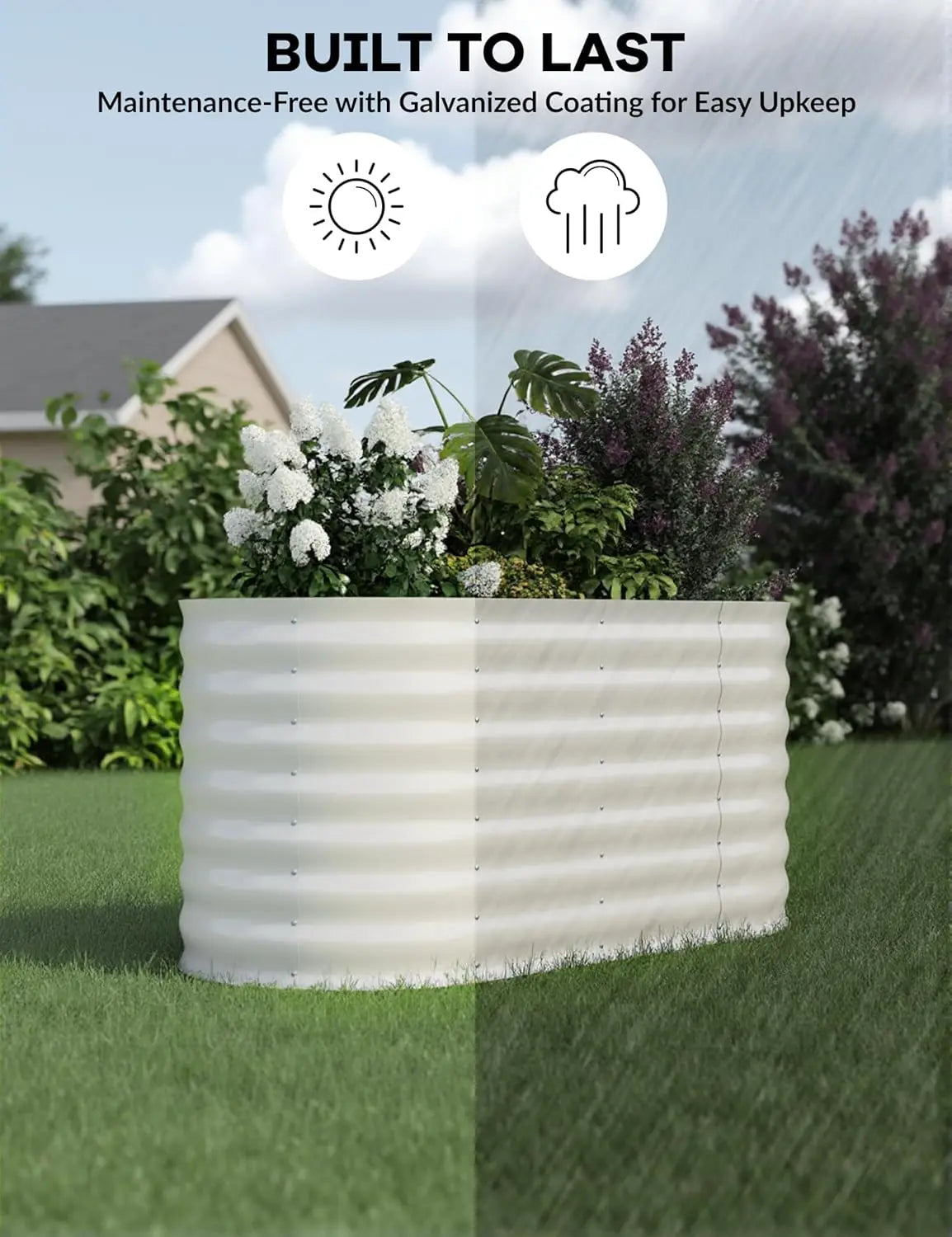 TWISTER.CK Galvanized Raised Garden Bed Kit