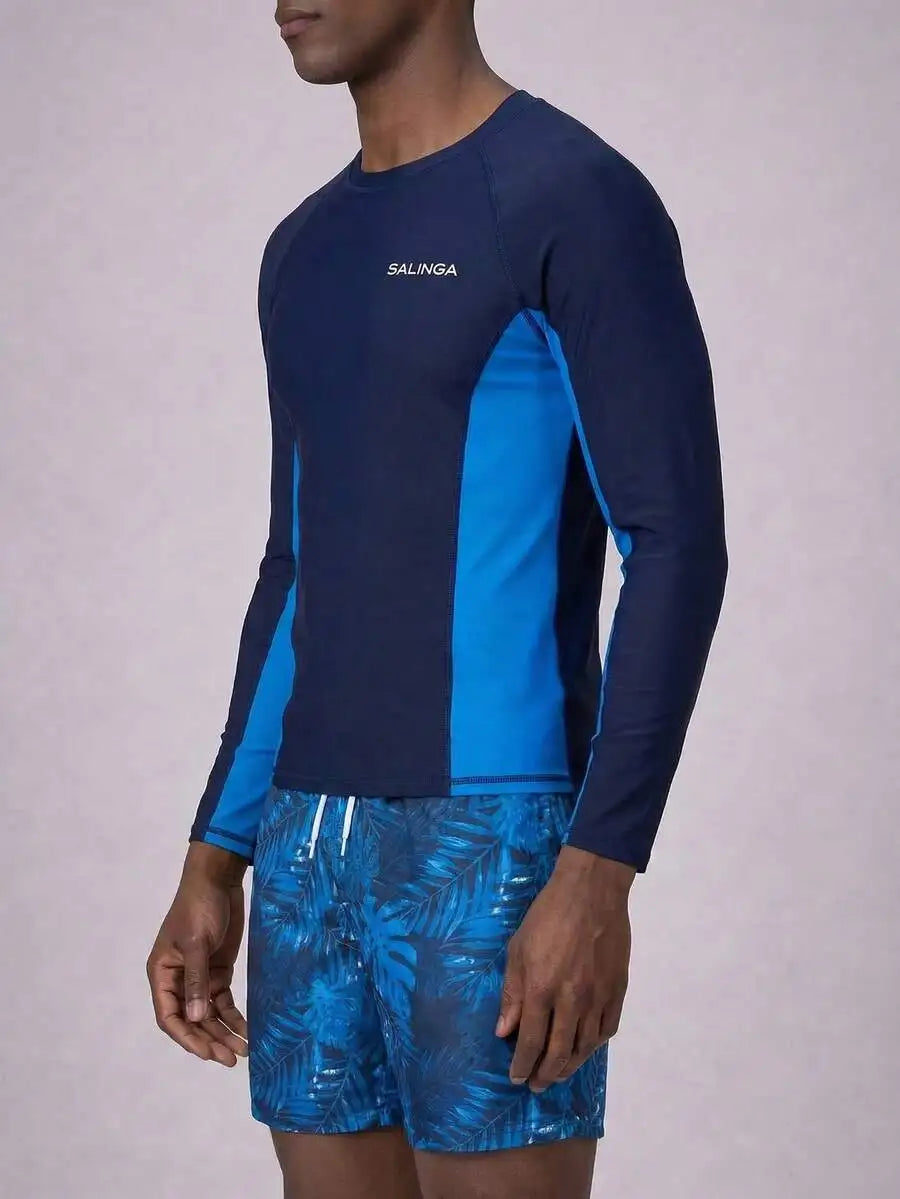 Mens Long Sleeve Rash Guard And Swim Shorts For Beachwear