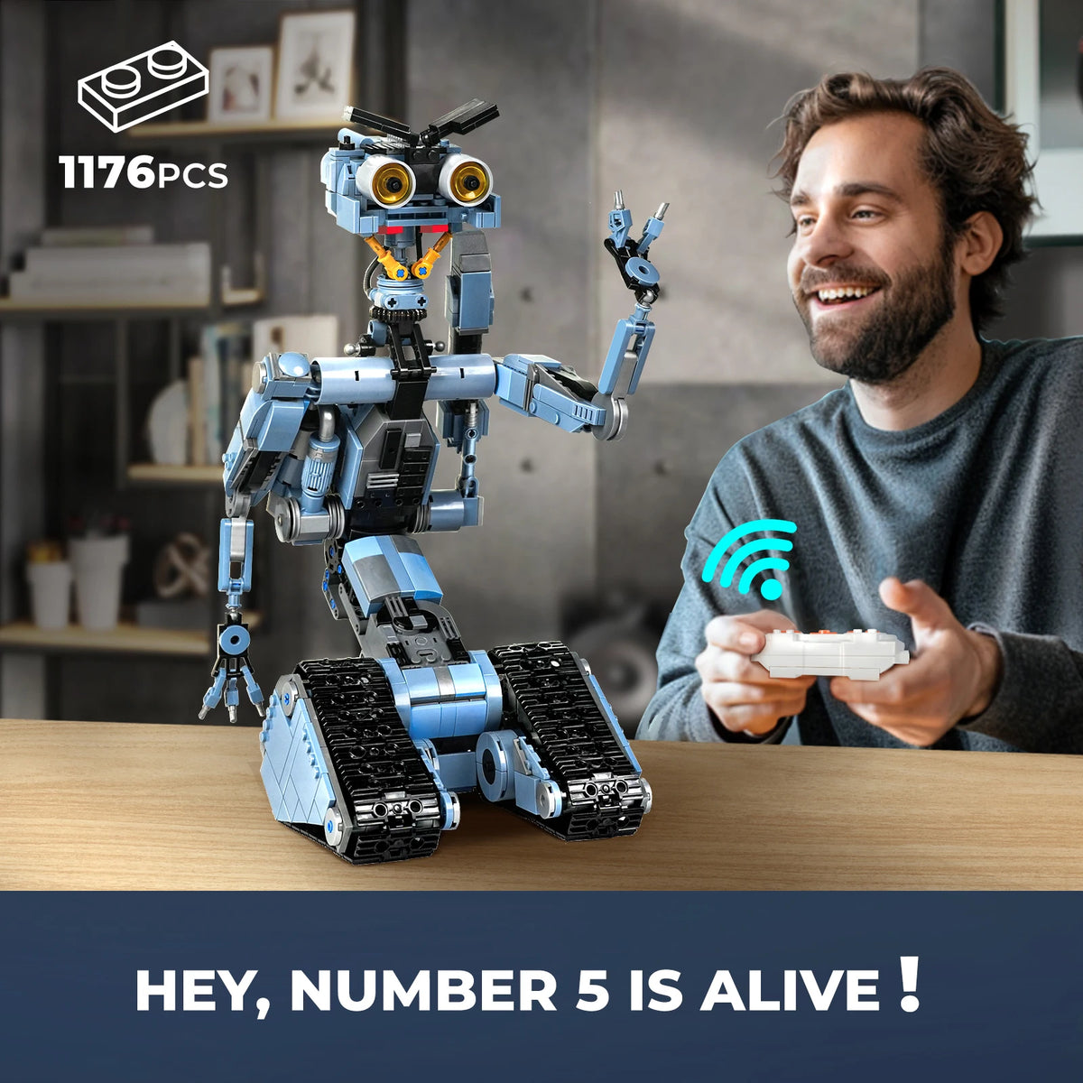 Johnny 5 Robot Building Blocks Set Inspired By Short Circuit