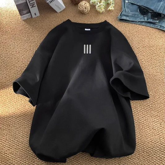 Mens Cotton T Shirt Casual Summer Graphic Print Tee