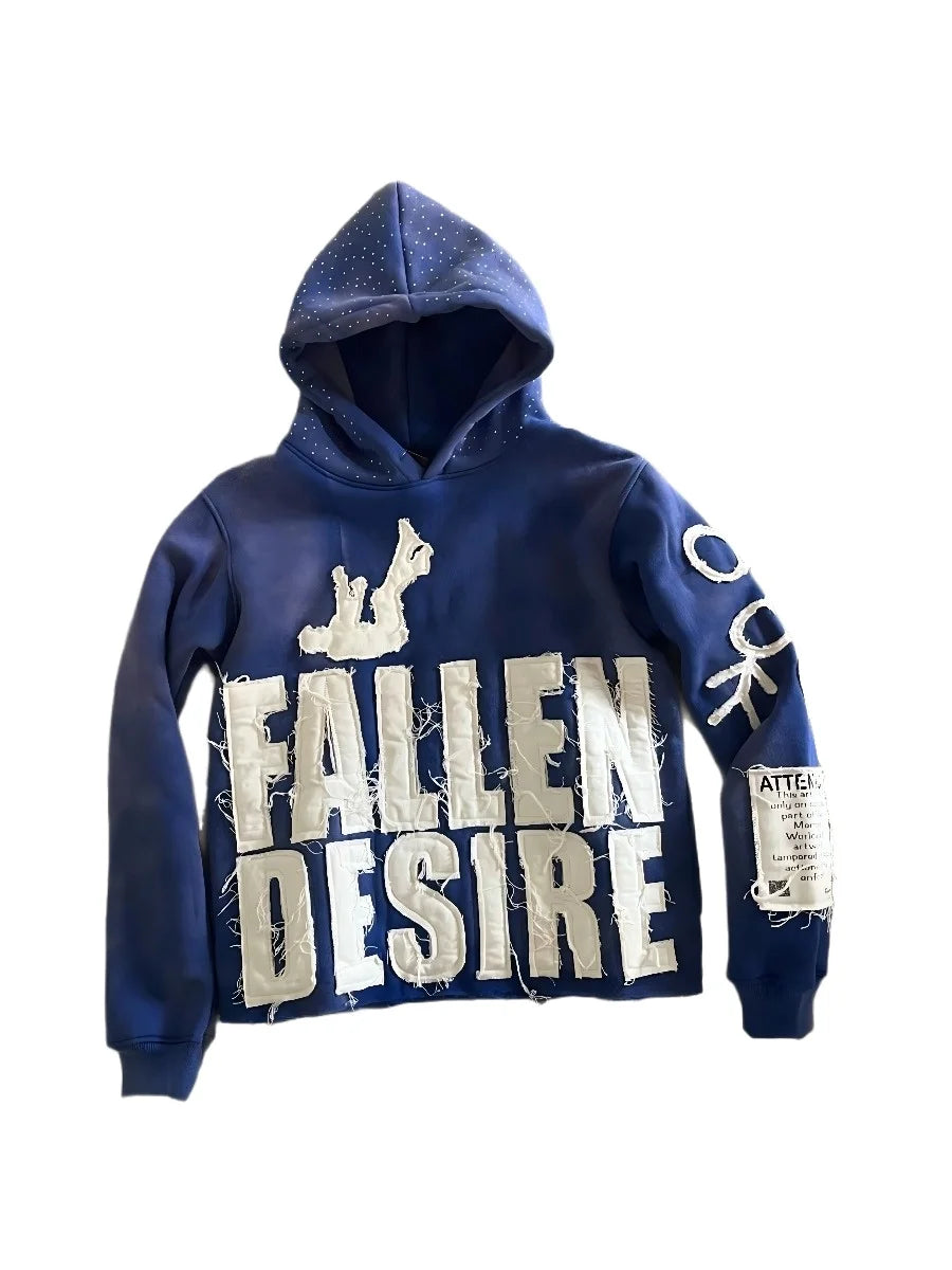 Letter Graphic Y2K Hoodie for Men Streetwear Essentials