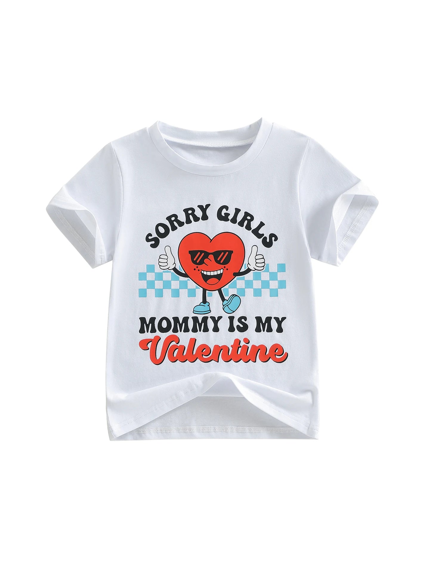 Cute Toddler Boys Valentine s Day T-Shirts with Stylish Heart Print and Crew Neck - Short Sleeve Tops for Kids