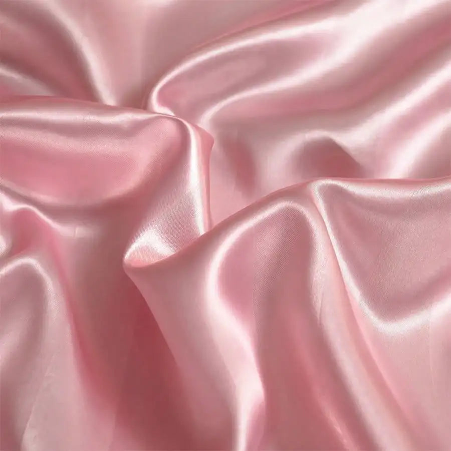Pink Satin Bedding Set With Pillowcases
