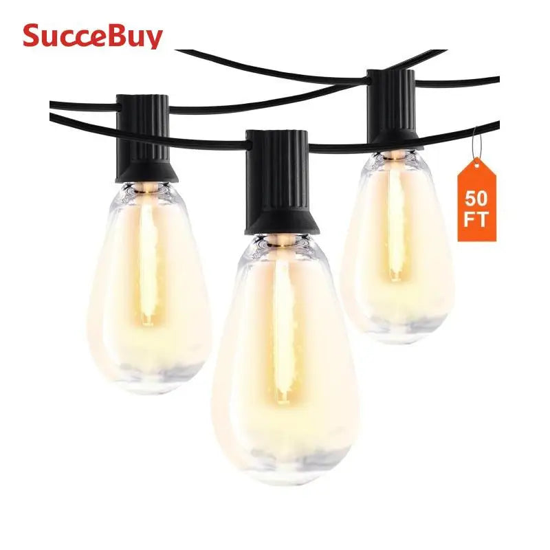 Bulb SucceBuy LED Outdoor String Lights 2700K Dimmable
