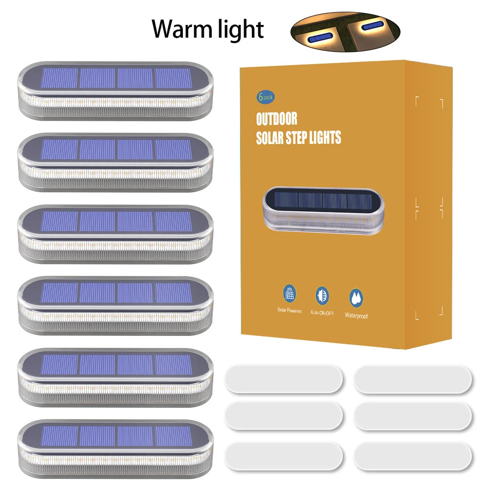 Waterproof Solar Deck Lights Auto On Off Four Pack Outdoor