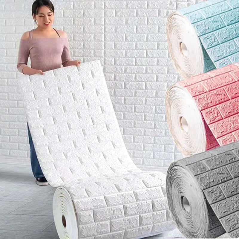 Brick 3D Foam Wall Sticker Self-Adhesive Wallpaper Living Room