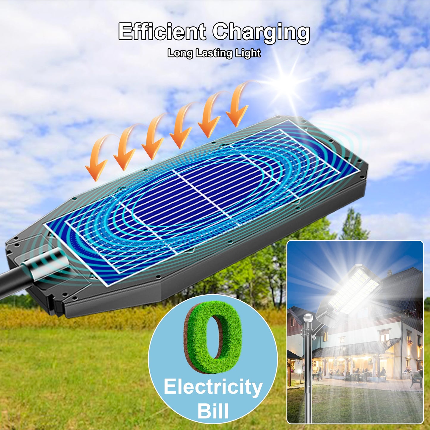 TW6P Solar Street Lights Outdoor Garden Lighting Multiple Modes