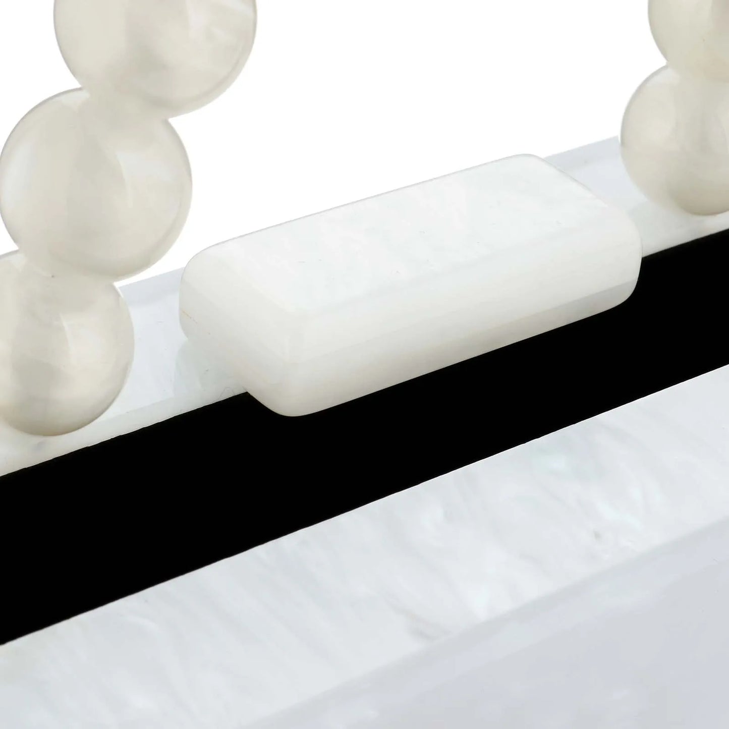 Acrylic Pearl Clutch Bag Small Square Bags Shopping Wedding Beach Evening Party Dinner Dress Purses PVC Women Purse