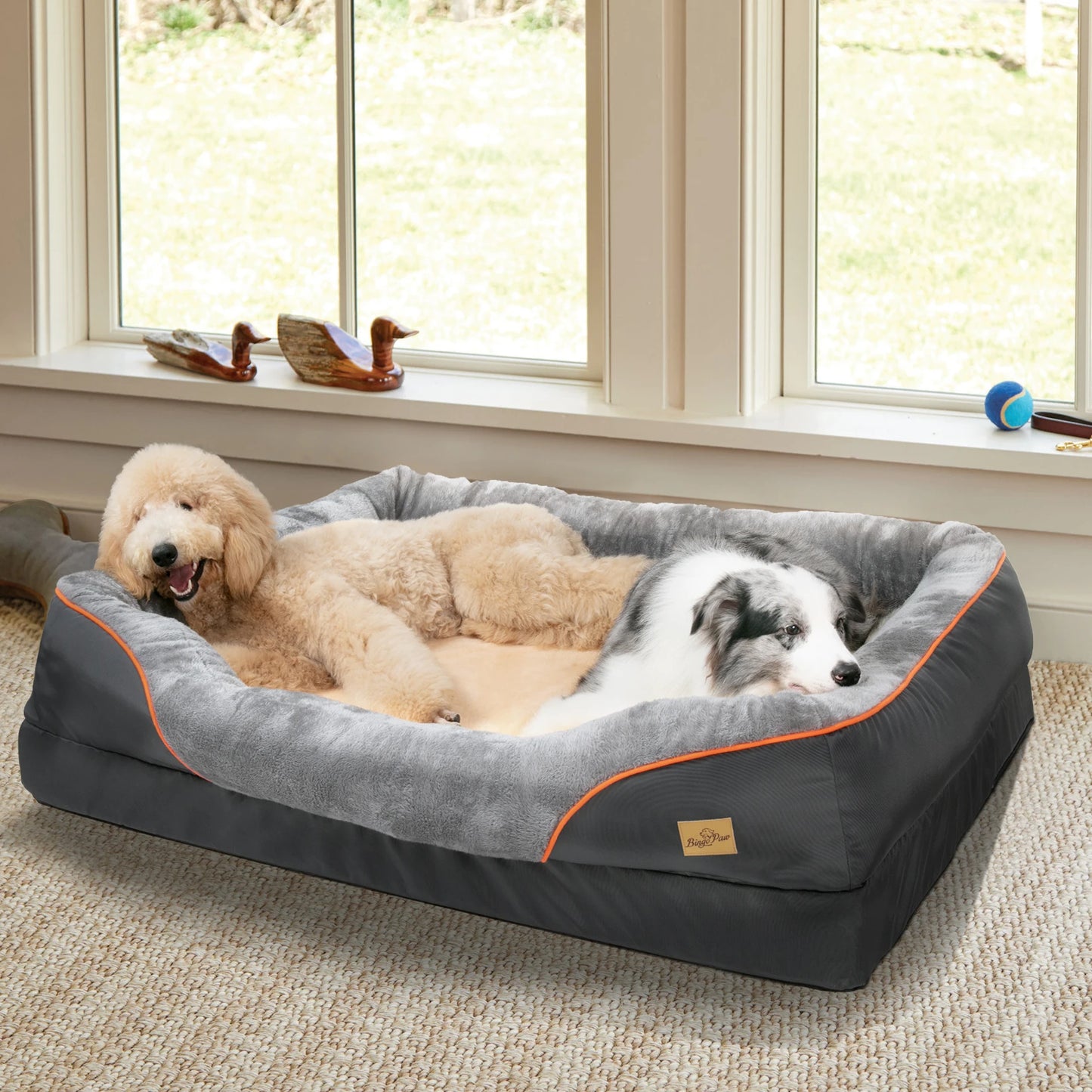 BINGOPAW Anti Allergy Dog Bed With Waterproof Removable Cover