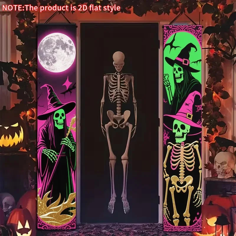 New Halloween Couplets, Ghost Festival Banners, Outdoor Courtyard Festive Event Party Atmosphere Background Decorations