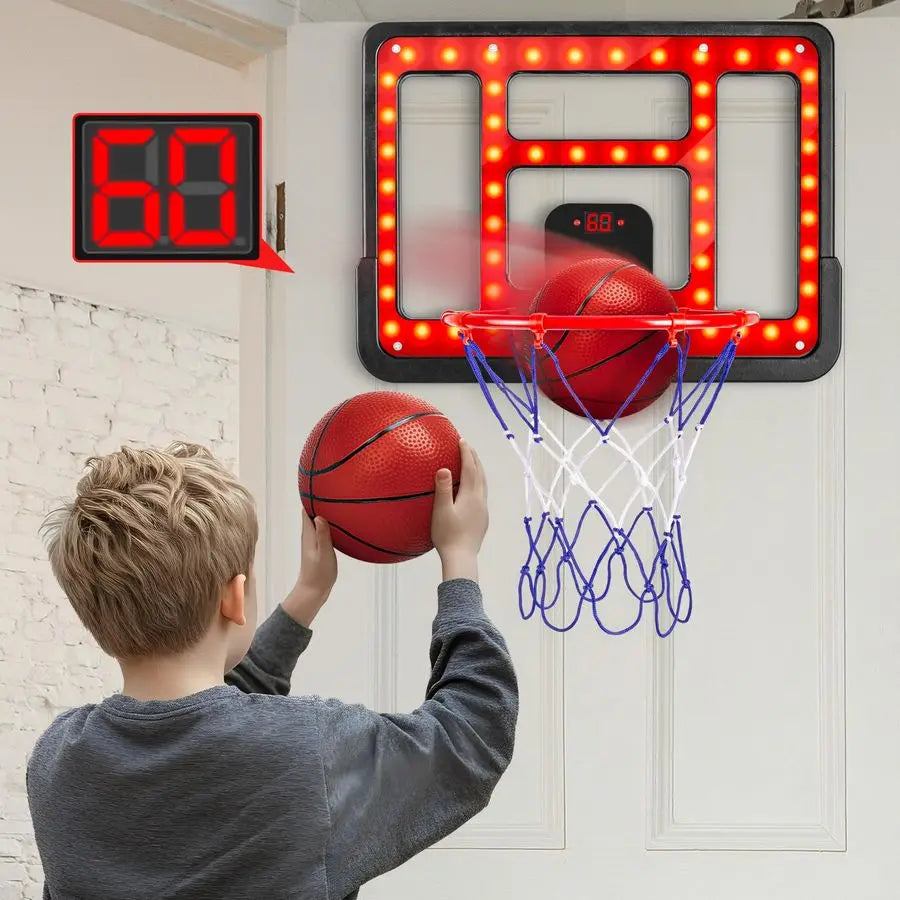 Basketball Hoop Adjustable Height Indoor Outdoor With Scoreboard